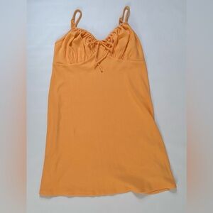 AMERICAN EAGLE OUTFITTERS Orange Summer Dress Adjustable Straps Size M EXC!